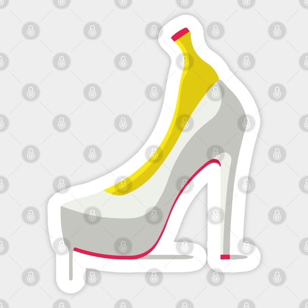 Banana Stiletto Pump Sticker by JBLAIS DESIGN 